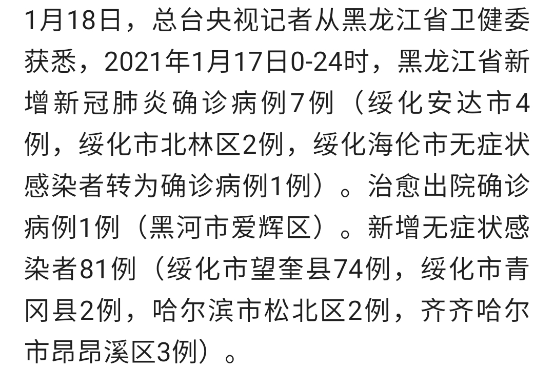 黑龙江疫情最新实时动态分析报告