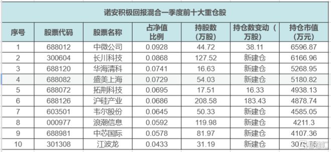 诺安最新持仓深度剖析